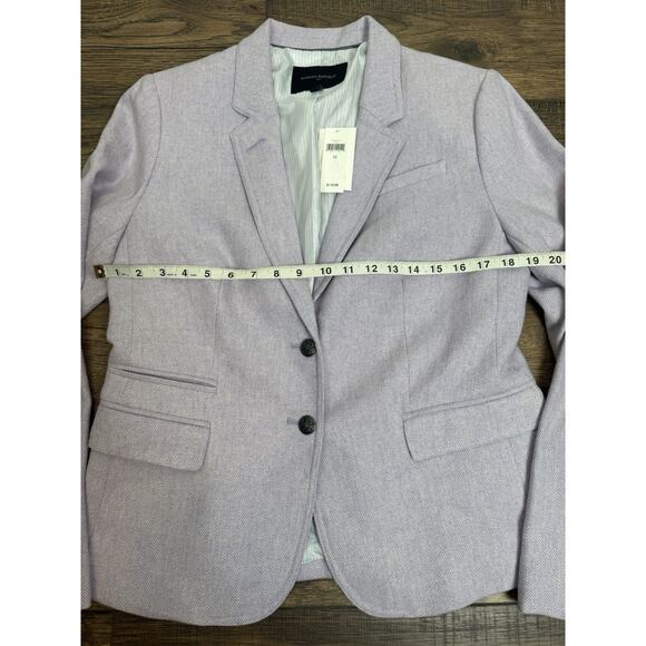 Banana Republic Wool Blend Herringbone Blazer Jacket Lilac Women’s 12 NWT - Picture 7 of 10